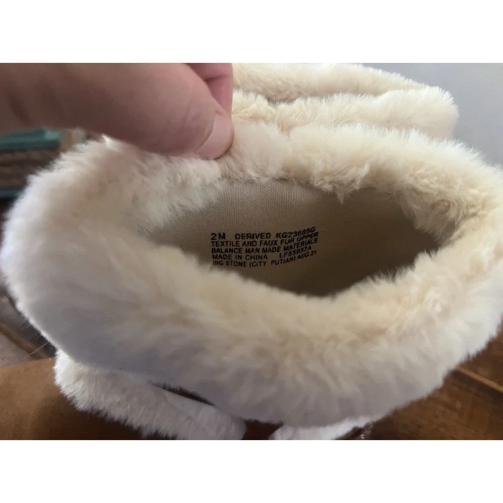 Girls Seychelles Suede and Faux Fur Boots  Ankle Tassels Brown